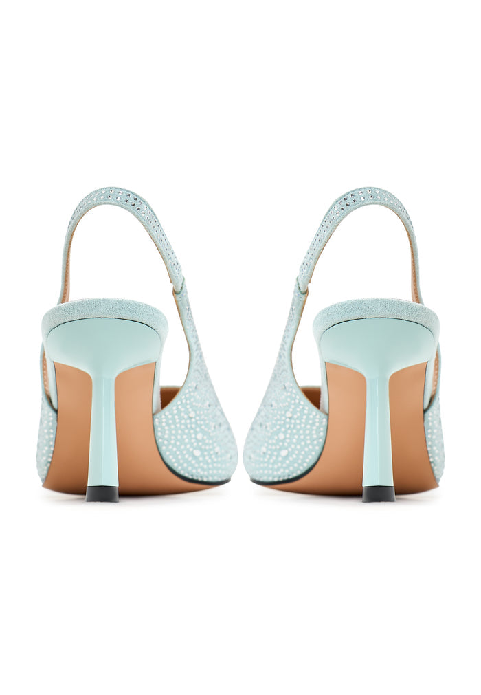 Jewel Suede High Heeled Pumps Harper - Blue