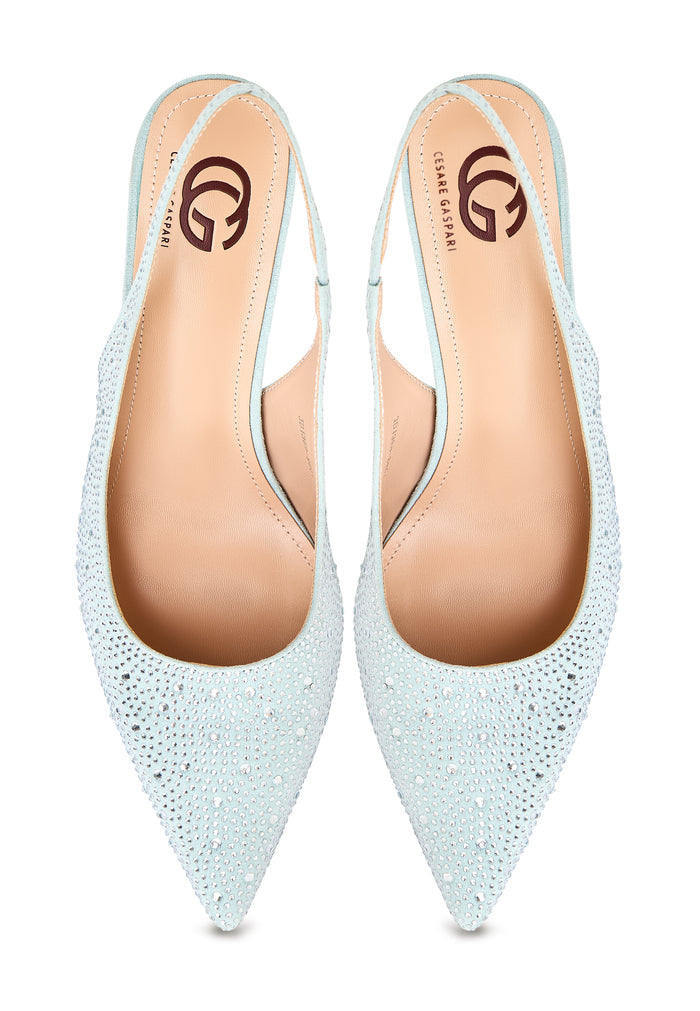 Jewel Suede High Heeled Pumps Harper - Blue