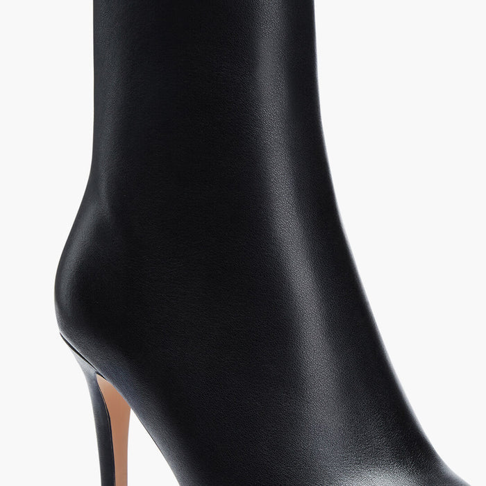 JINNY - classic black leather ankle boots