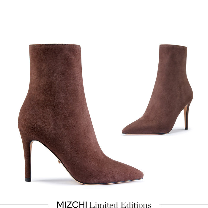 JINNY - classic Brown Suede  ankle boots