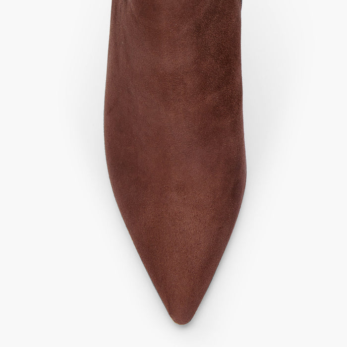 JINNY - classic Brown Suede  ankle boots