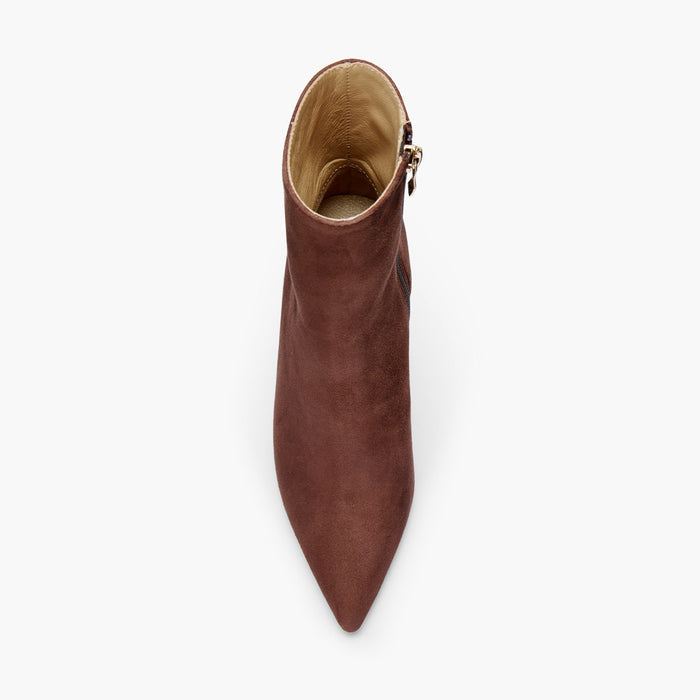 JINNY - classic Brown Suede  ankle boots