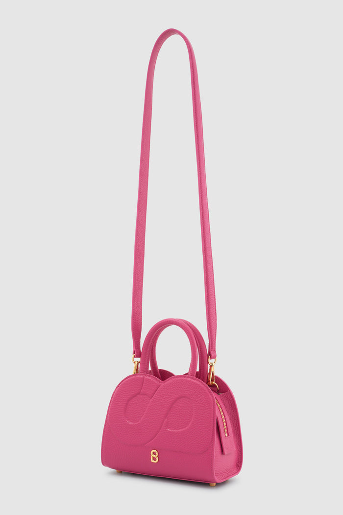joy bag small in viva magenta by buttonscarves with detachable strap