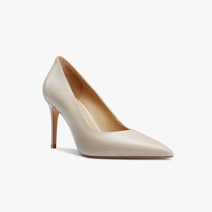 Kayte - Beige Leather Classic Pump