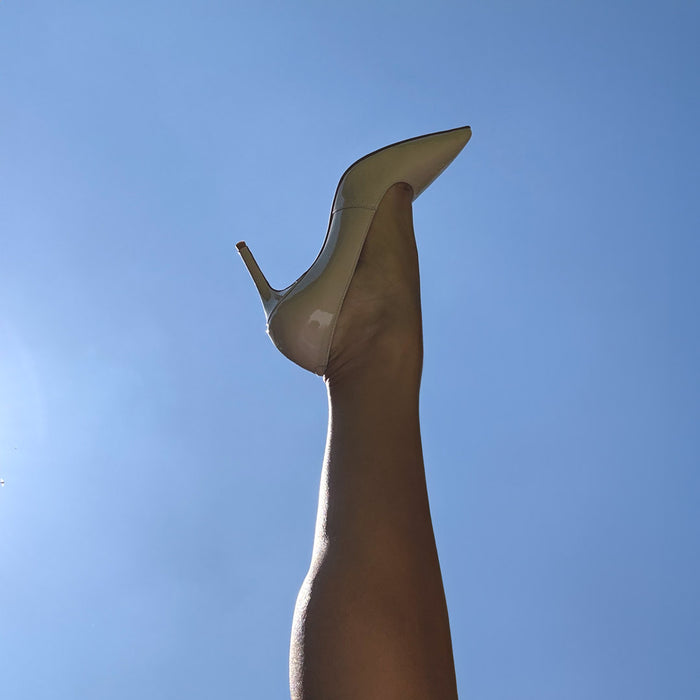 Kayte - Beige Patent Classic Pump