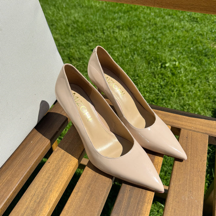 Kayte - Beige Patent Classic Pump