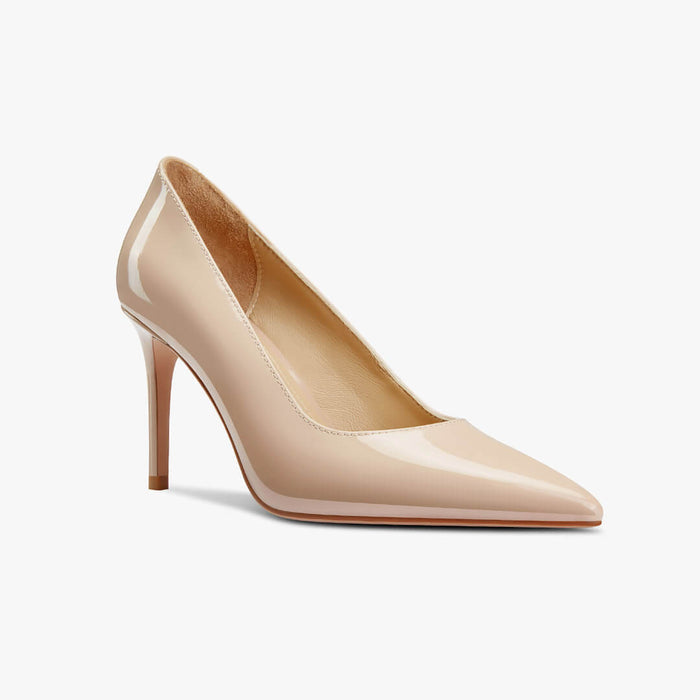 Kayte - Beige Patent Classic Pump