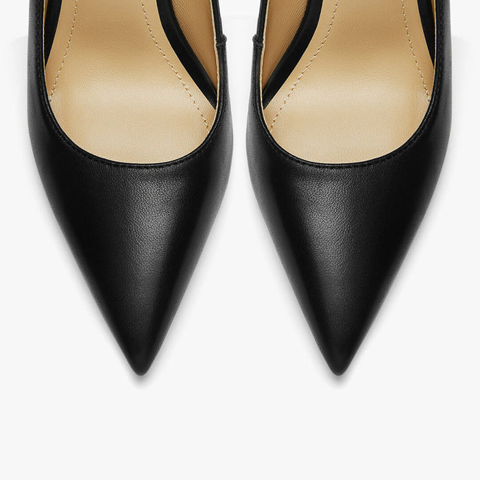 Kayte - Black Leather Classic Pump