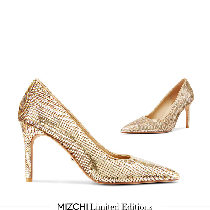 Kayte - Gold Glitter Party Pump