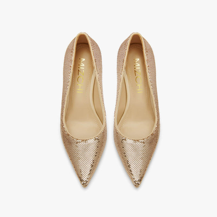 Kayte - Gold Glitter Party Pump