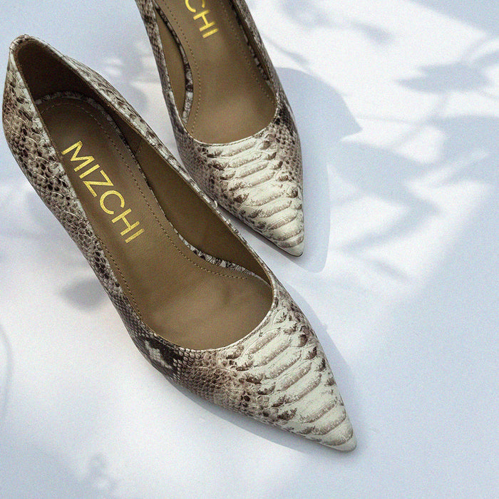 KAYTE PYTHON - snake effect classic pumps