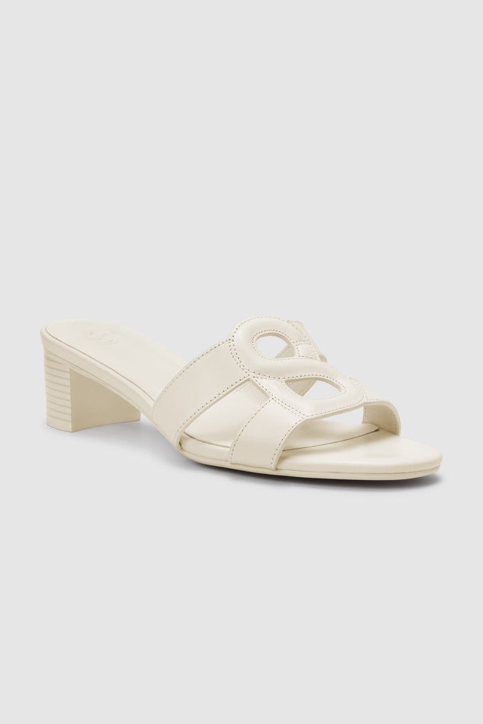 kefi block heels in white by buttonscarves
