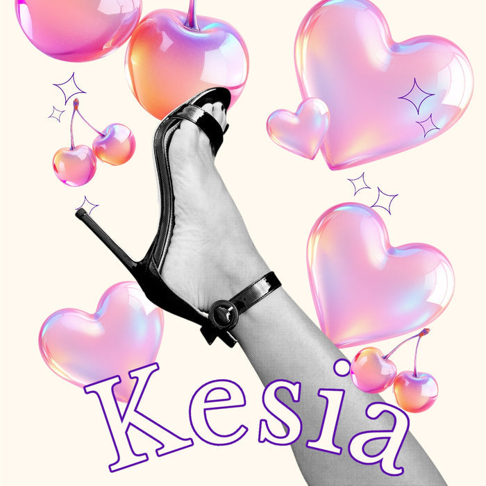 KESIA BLACK PATENT - high sandal