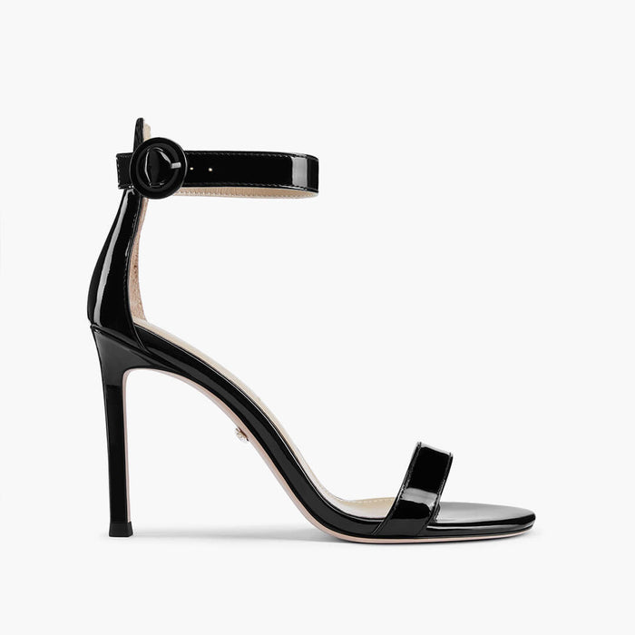 KESIA BLACK PATENT - high sandal