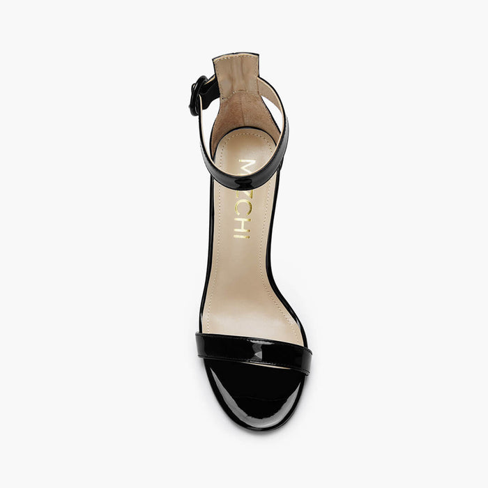 KESIA BLACK PATENT - high sandal
