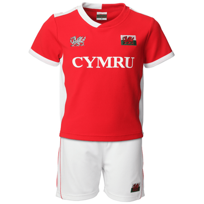 Kids Red Welsh Cooldry Sports Kit | Lightweight & Breathable Sportswear with Wales Crest | Comfortable, Durable & Quick-Dry Activewear for Football, Rugby, PE, Training & Everyday Play