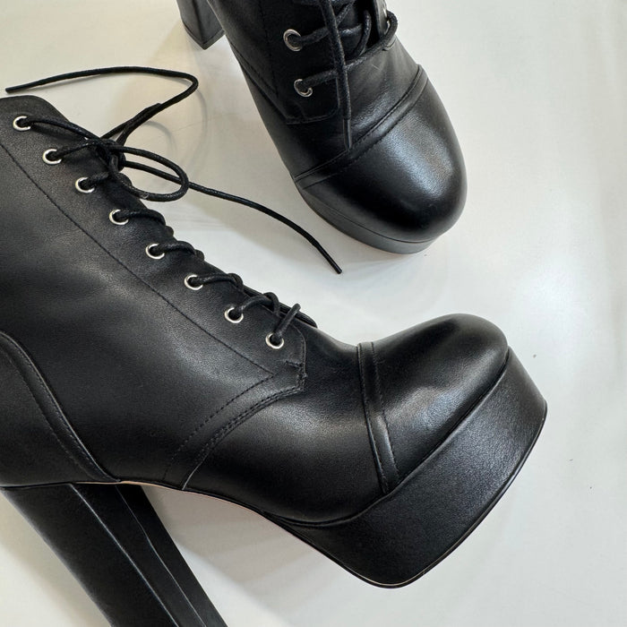 KINSLEY - lace up platform ankle boots