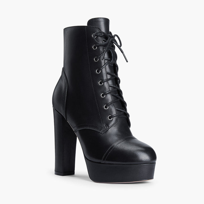 KINSLEY - lace up platform ankle boots