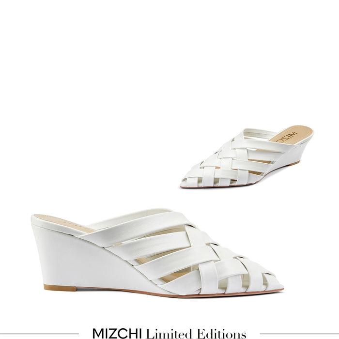 Kloss Off White - Leather Wedge