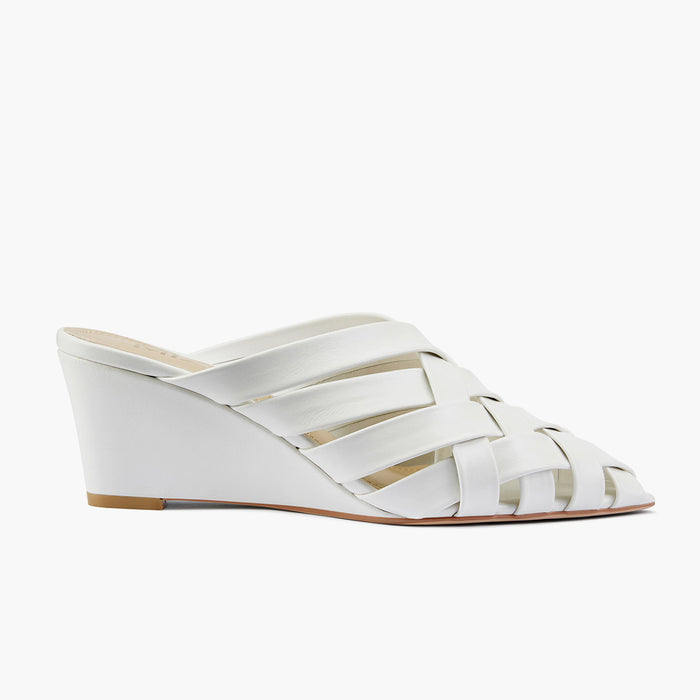 Kloss Off White - Leather Wedge