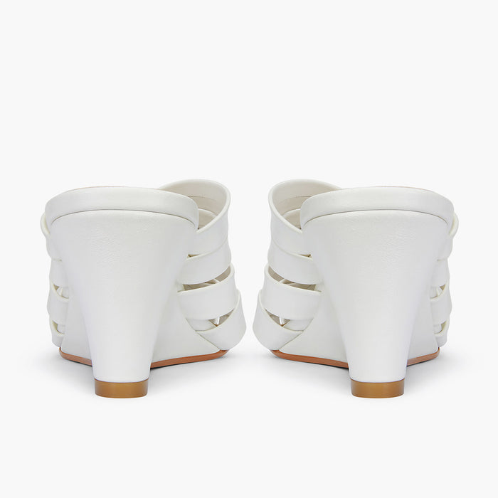 Kloss Off White - Leather Wedge