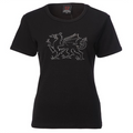 Ladies Welsh Diamante Dragon Skinni T-Shirt | Slim-Fit Women’s Tee with Sparkling Diamante Red Dragon Design | Stylish, Comfortable & Durable for Festivals, Events & Everyday Welsh Pride