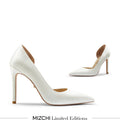 LALITA IVORY SATIN  - d'orsay cut heels