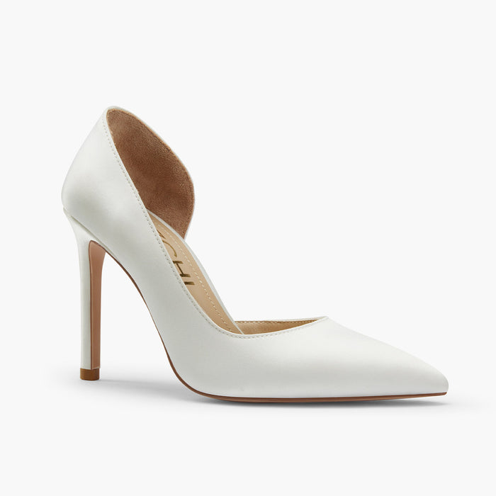 LALITA IVORY SATIN  - d'orsay cut heels