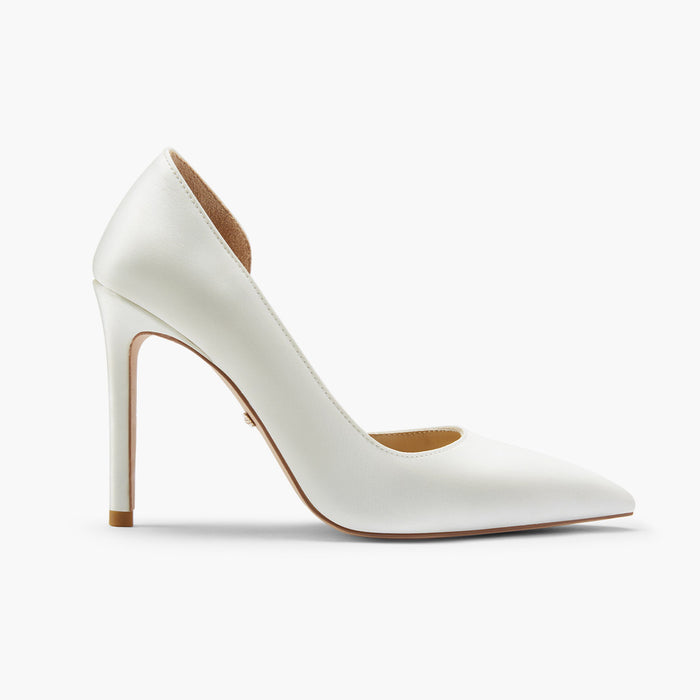 LALITA IVORY SATIN  - d'orsay cut heels