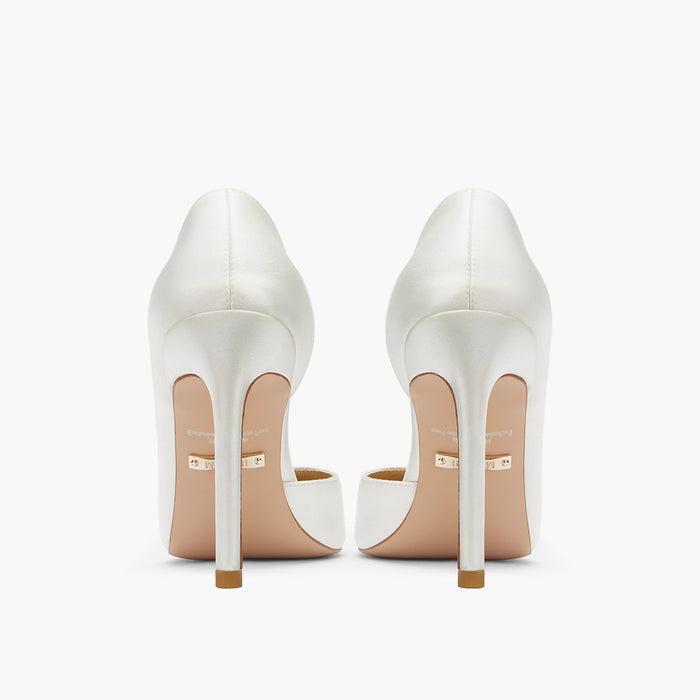 LALITA IVORY SATIN  - d'orsay cut heels