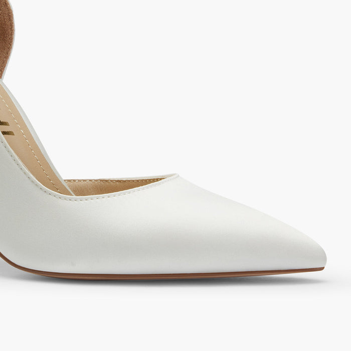 LALITA IVORY SATIN  - d'orsay cut heels