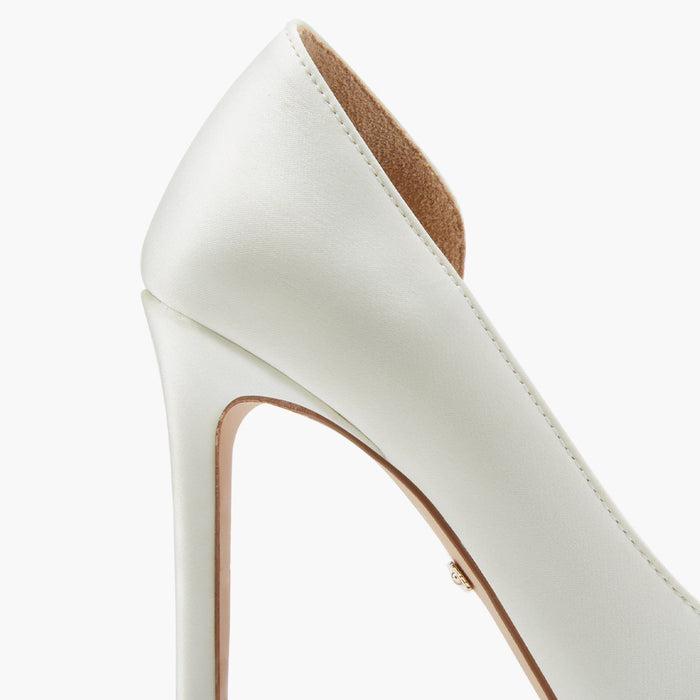 LALITA IVORY SATIN  - d'orsay cut heels