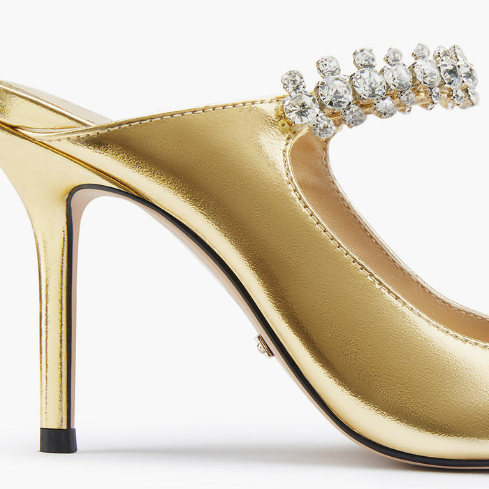 LAMIO- gold leather mules