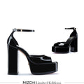 LAURANCE - black patent platform