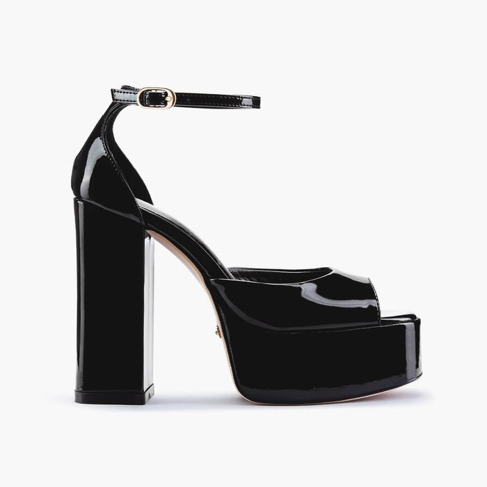 LAURANCE - black patent platform