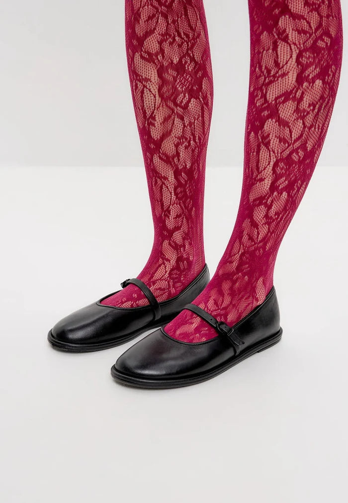 A stylish pair of black leather ballerina shoes - the Alba ballerinas, perfect black leather flats for women's ballet flats collection.