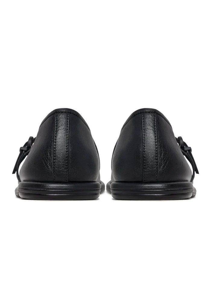 A stylish pair of black leather ballerinas, Alba ballerinas, perfect women's ballet flats for any occasion.