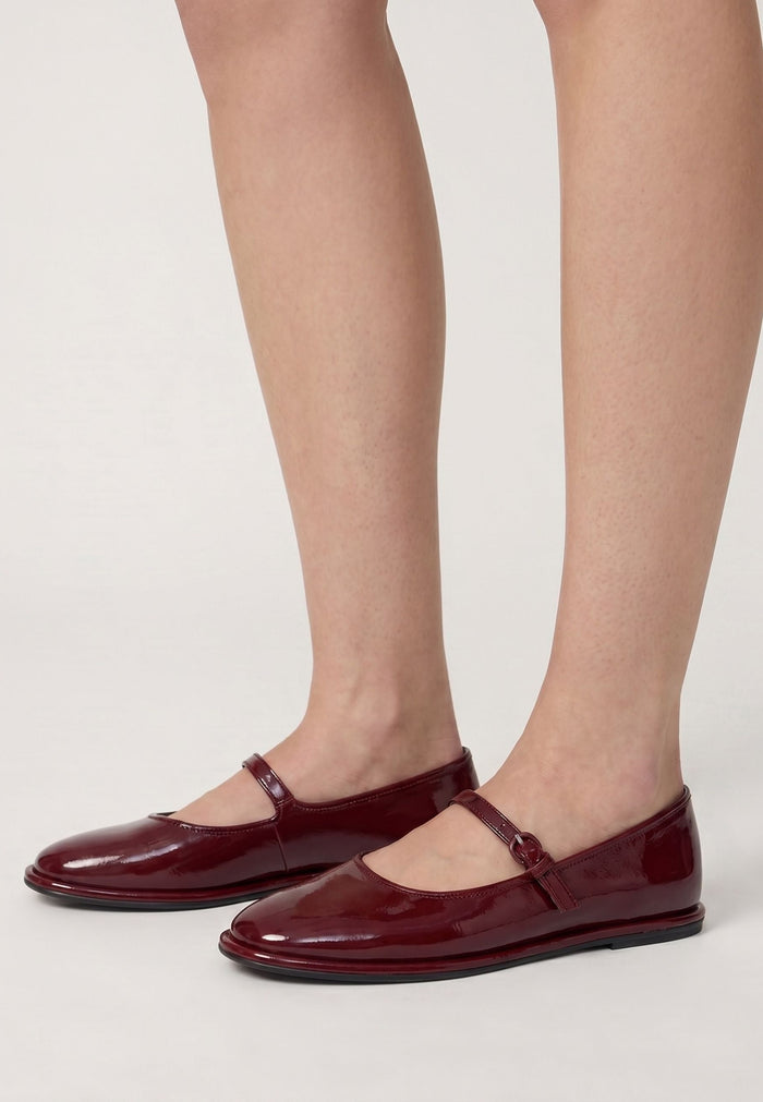 Leather Ballerinas Alba - Bordeaux