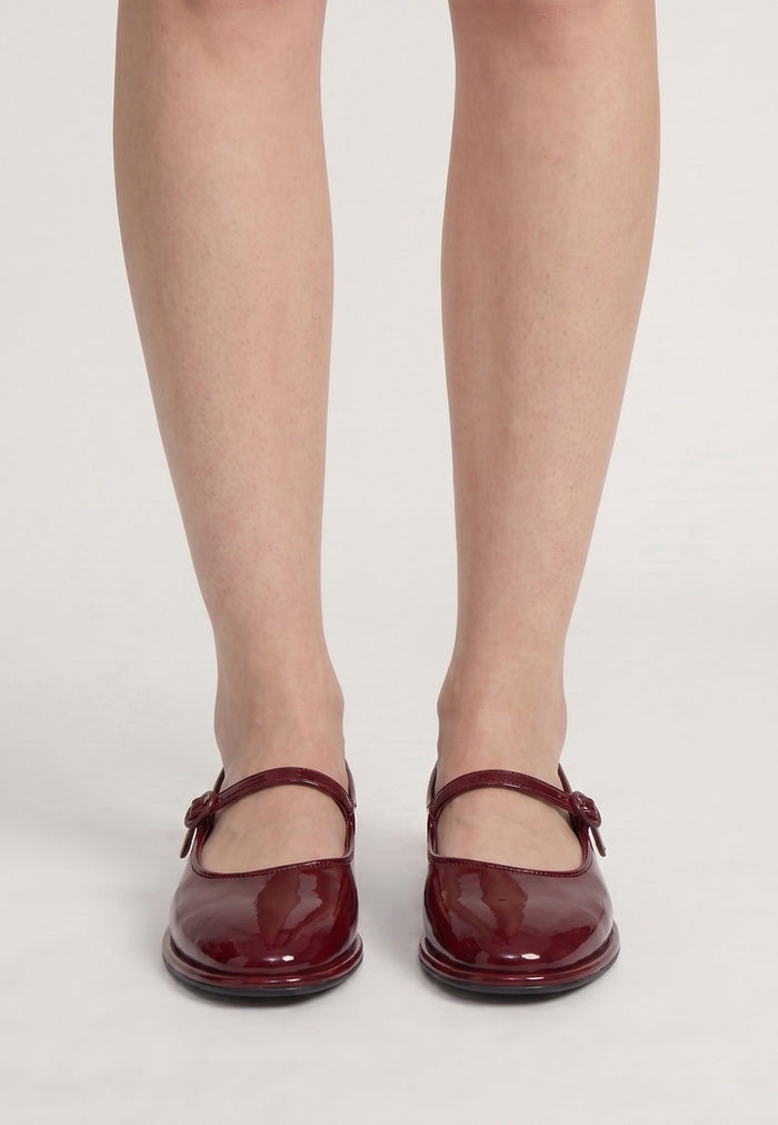 Leather Ballerinas Alba - Bordeaux