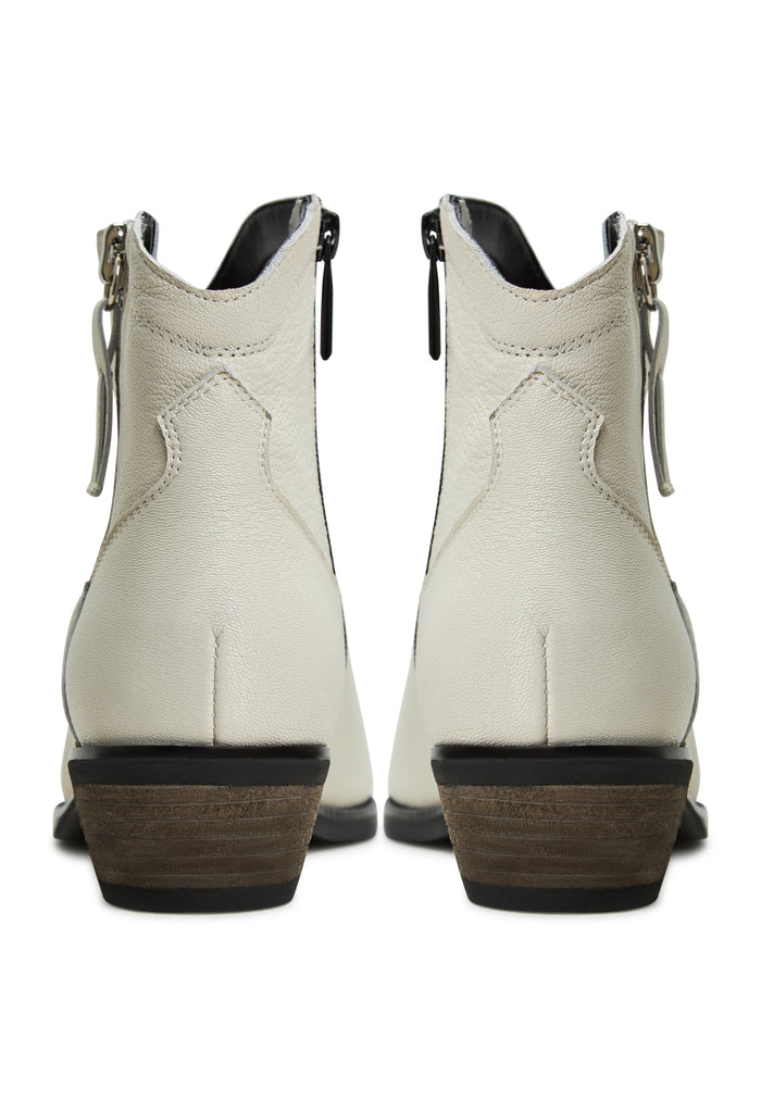 Leather Cowboy Boots Vicky - Ivory