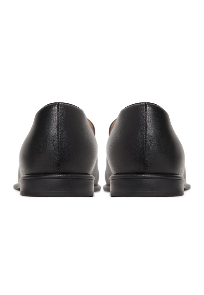 Leather Luxe Slip-Ons - Black