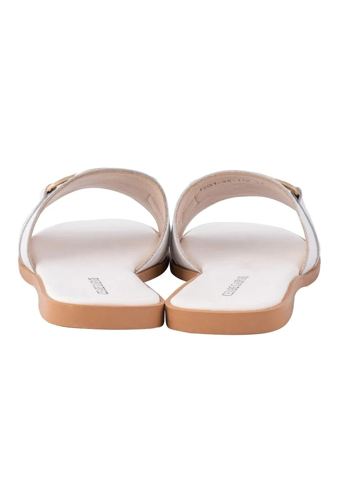 Leather Mules - White