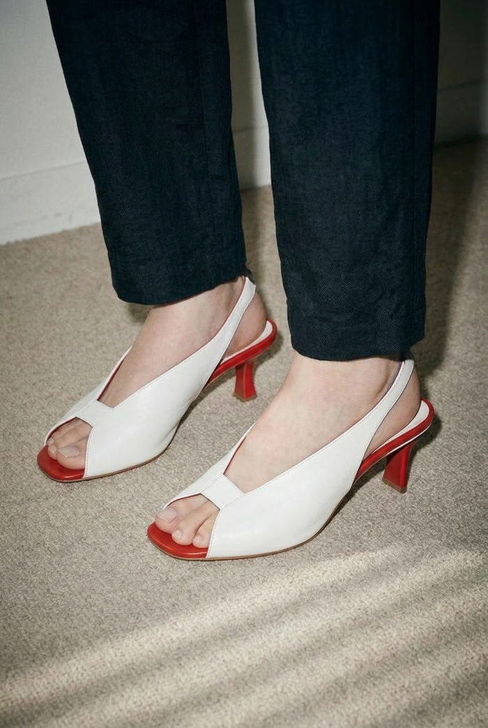 Leather Slingback Sandals