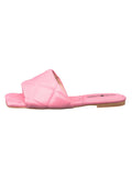 Leather Slip On Mules - Pink