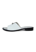 A trendy pair of leather platform heel sandals perfect for urban chic style.