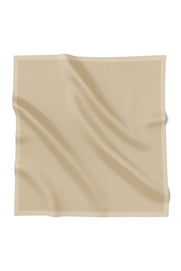Leena Monogram Square - Pale Khaki