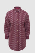 Leena Monogram Tunic - Raspberry