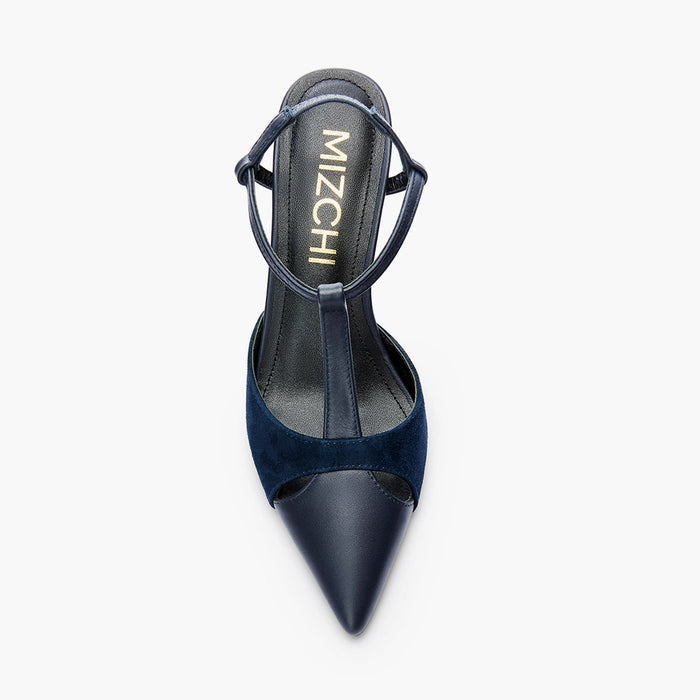 LEGAL NAVY- cut out slingback pumps
