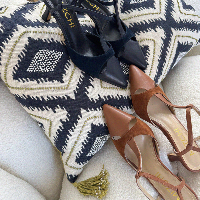 LEGAL NAVY- cut out slingback pumps