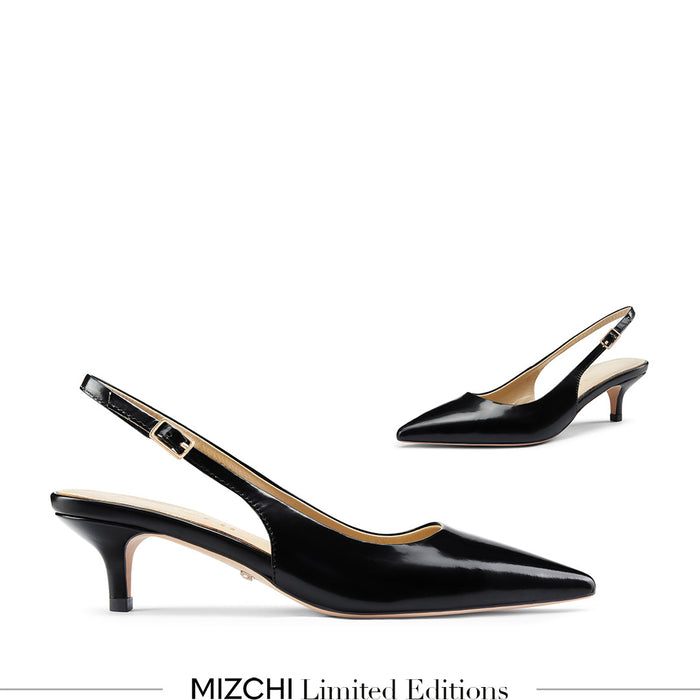 Lena 45 - black leather slingback